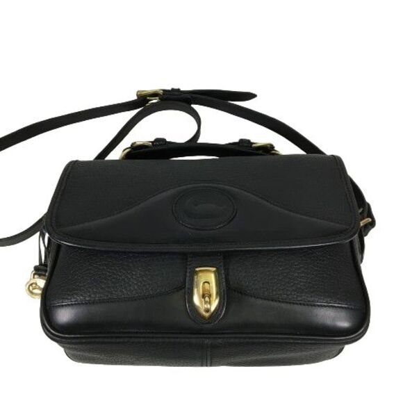 Vintage Dooney & Bourke AWL Black Leather Carrier Purse Shoulder Crossbody Bag - Picture 6 of 16